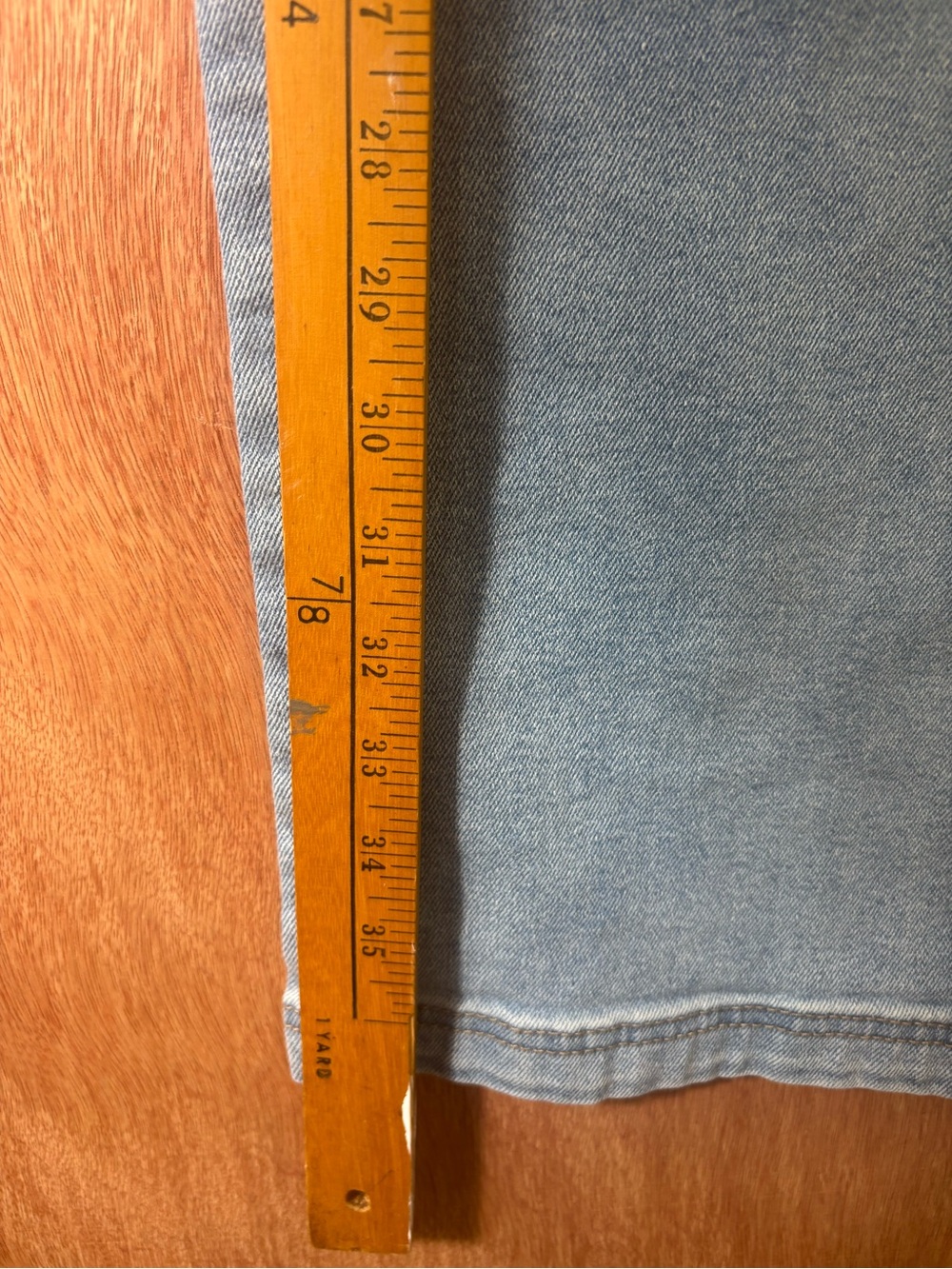 Flying Angel Women’s 9/29 Light Wash Cargo Wide Leg Jeans Elastic Waist - Picture 4 of 9